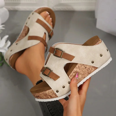 LARA | ORTHOPEDIC WEDGE-HEELED SANDALS