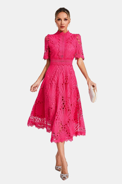 TINA | ELEGANT FLOWER EMBROIDERED DRESS