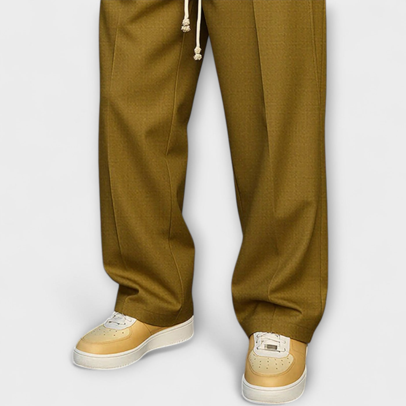 Elegant pants with urban drawstring