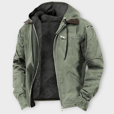 Zip-up gilet jacket with hood