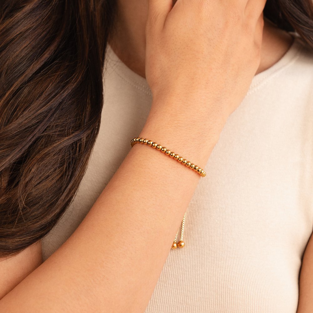 AISHA | STYLISH BEADED GOLD BRACELET